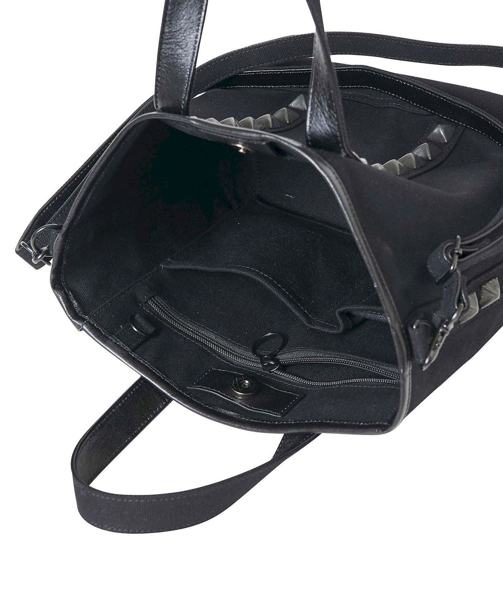 Studs Canvas Crossbody Bag