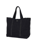 STUDS CANVAS TOTE - Black
