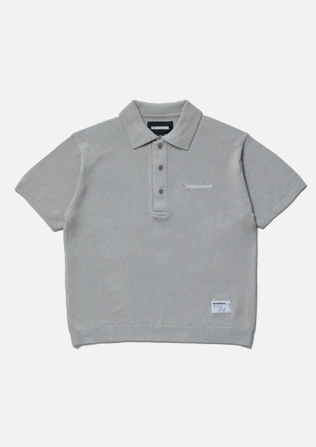Knit Polo Ss - GRAY
