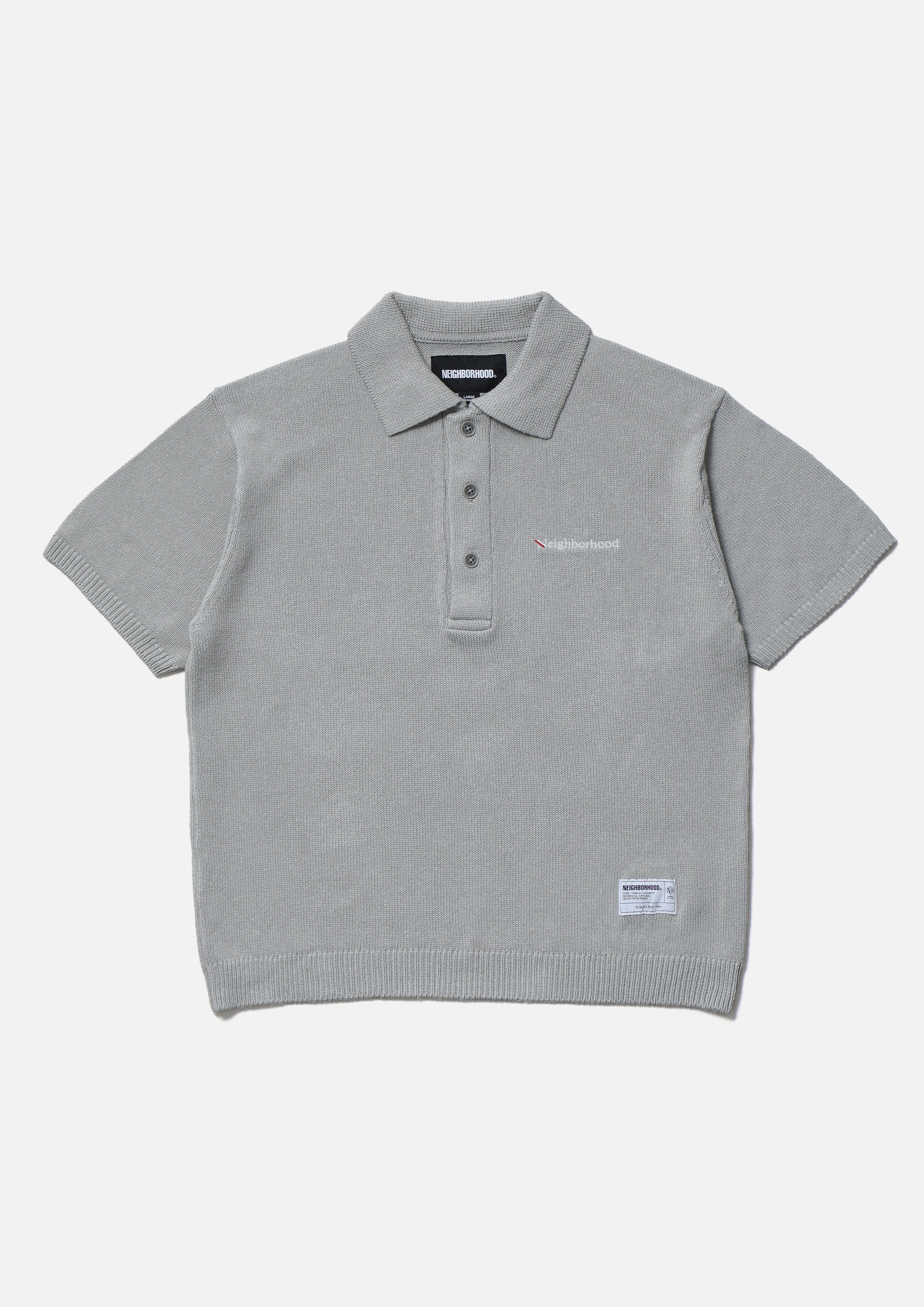 Knit Polo Ss - GRAY
