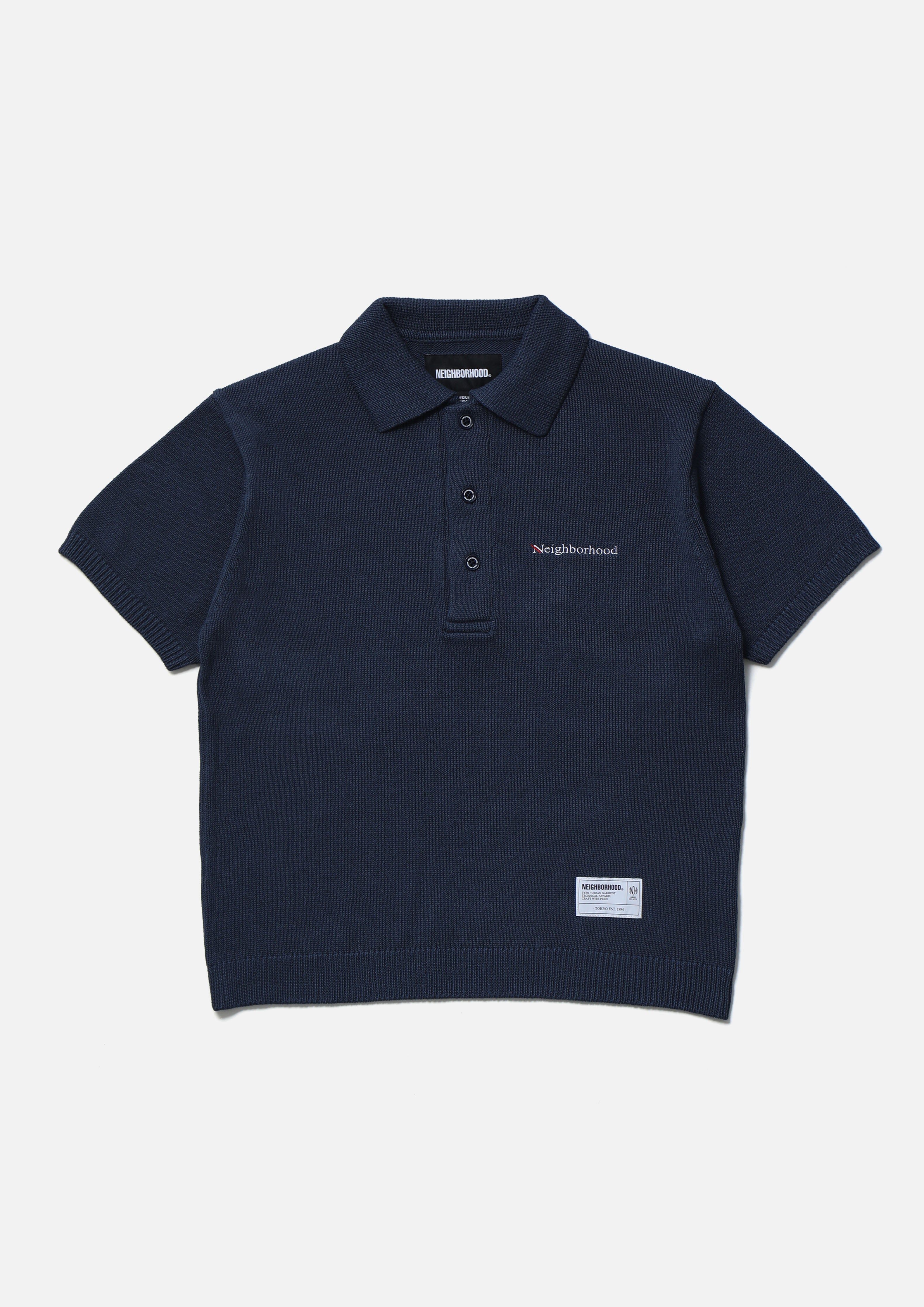 Knit Polo Ss - NAVY