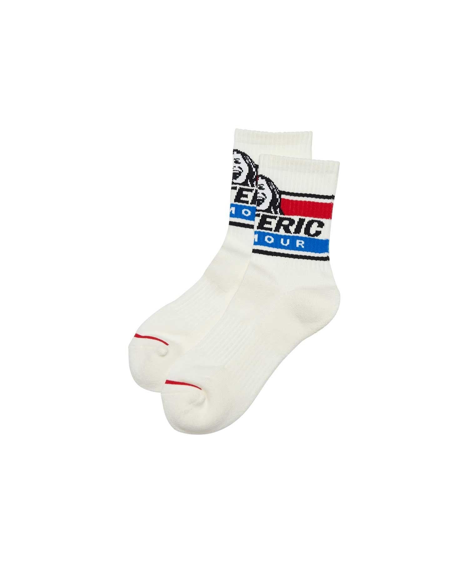 Make Me Smile Skater Socks - White