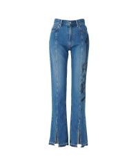 Guitar Girl Center Slit Denim Pants