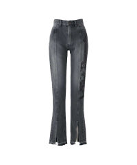 Guitar Girl Center Slit Denim Pants