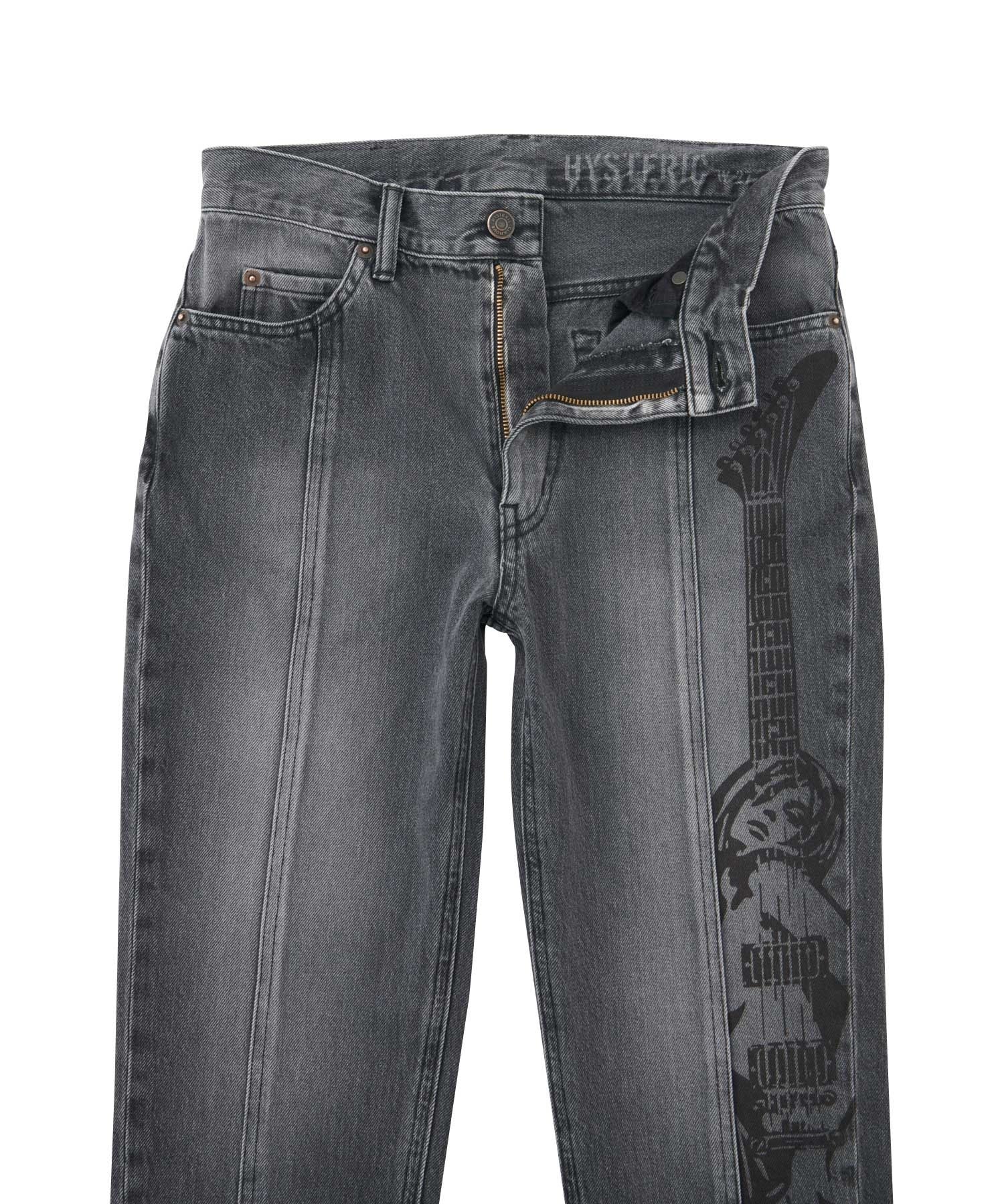 Guitar Girl Center Slit Denim Pants