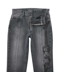 Guitar Girl Center Slit Denim Pants