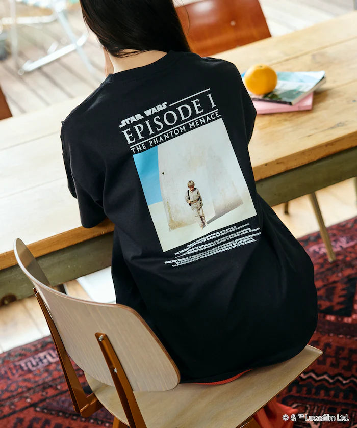 STAR WARS EPISODE 1/Star Wars Exclusive Big Silhouette Back Print Crew Neck T-shirt 【Limited Edition】