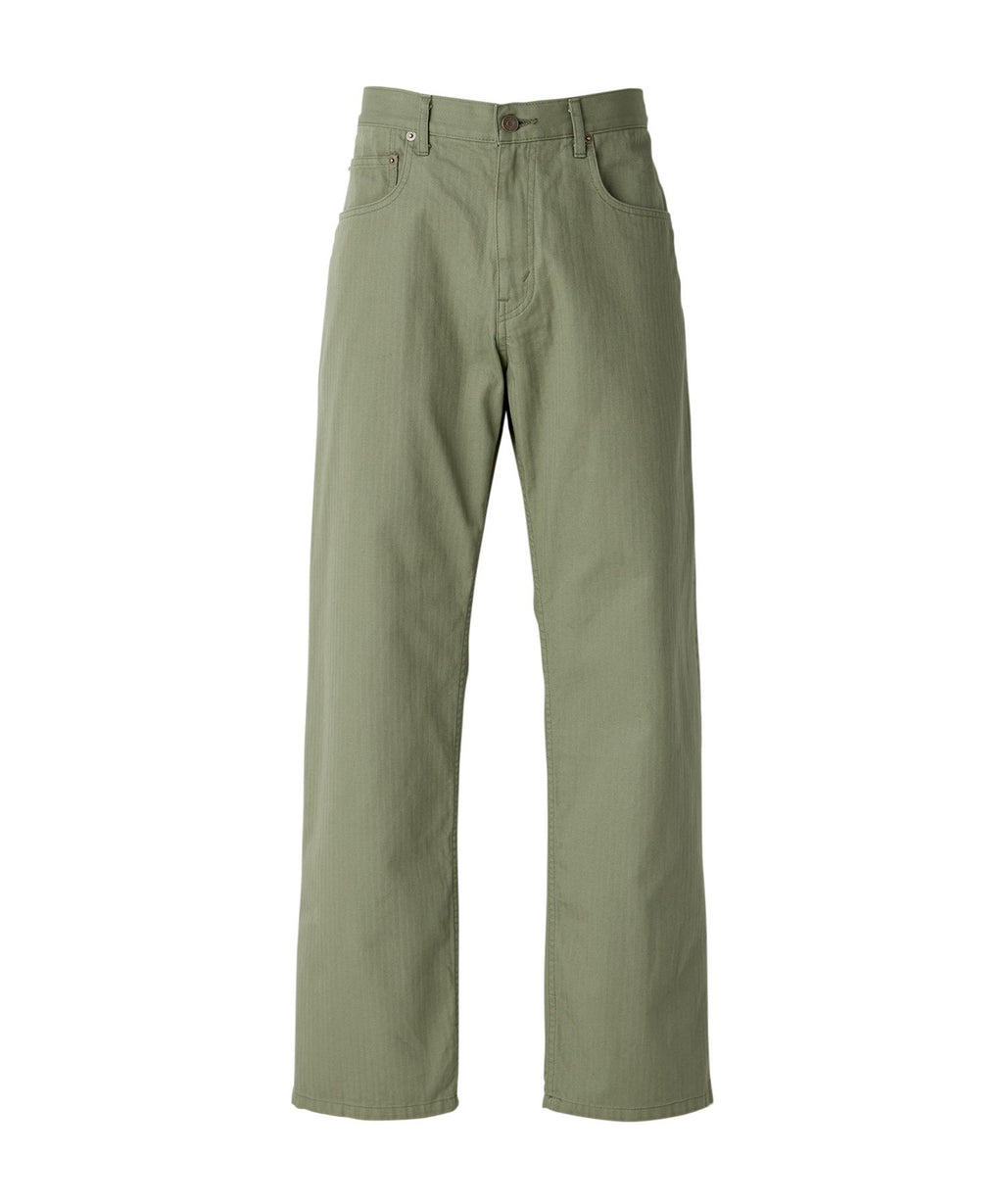 Loose Straight Pants - Khaki