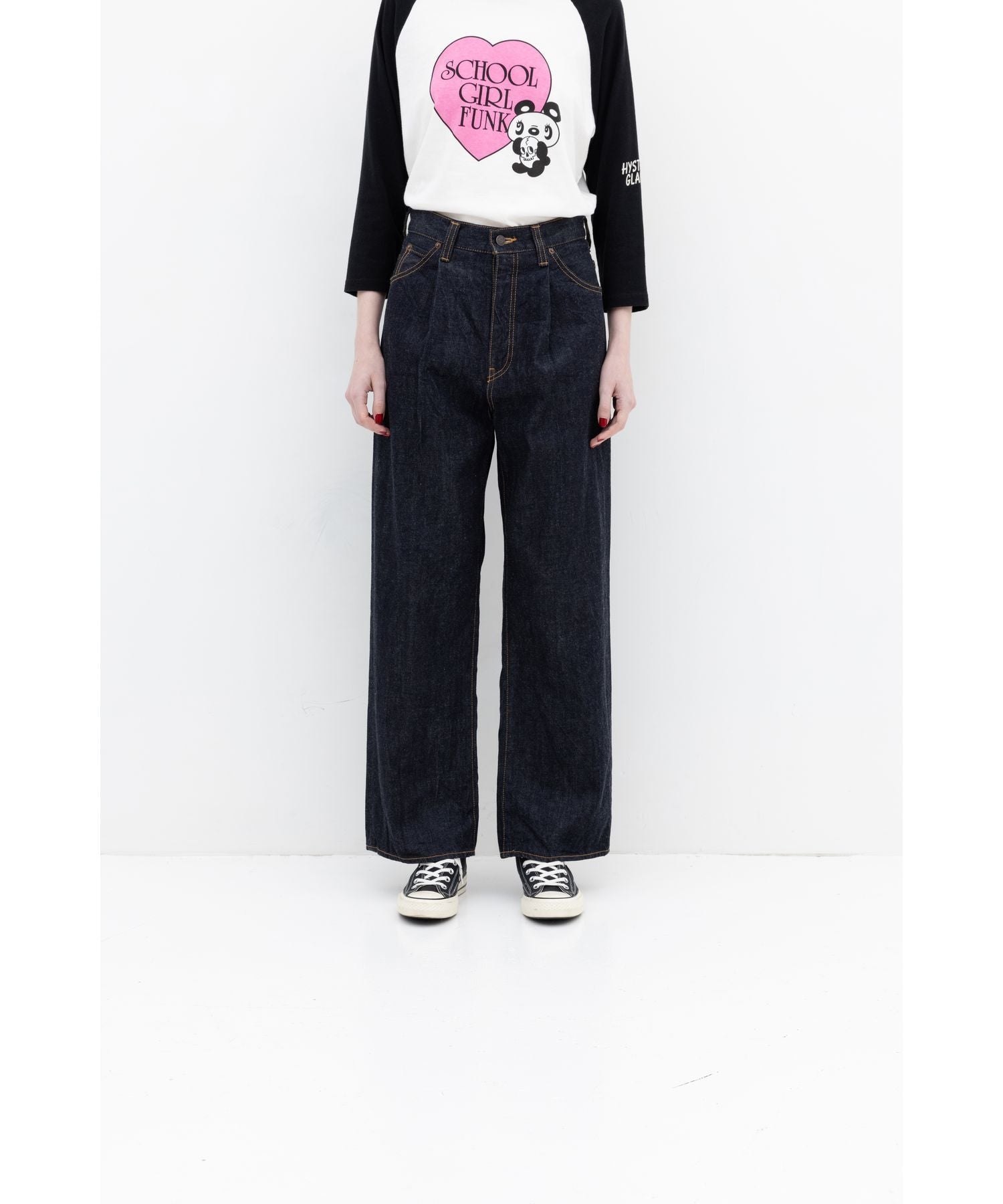 1-Tack Wide Denim Pants