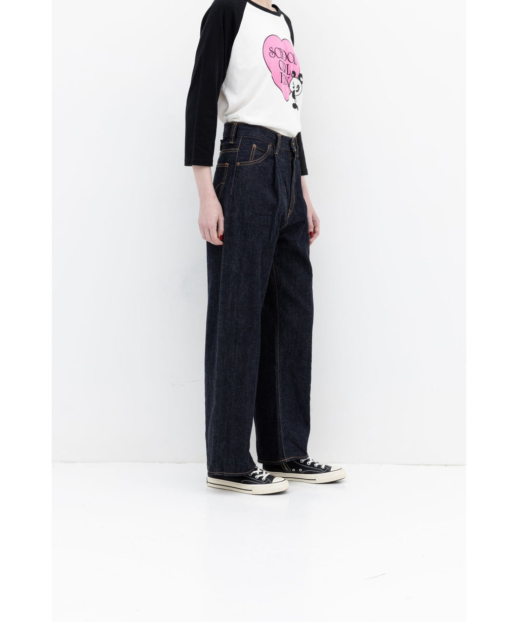 1-Tack Wide Denim Pants