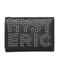 Logo Studs Tri-Fold Wallet - Black