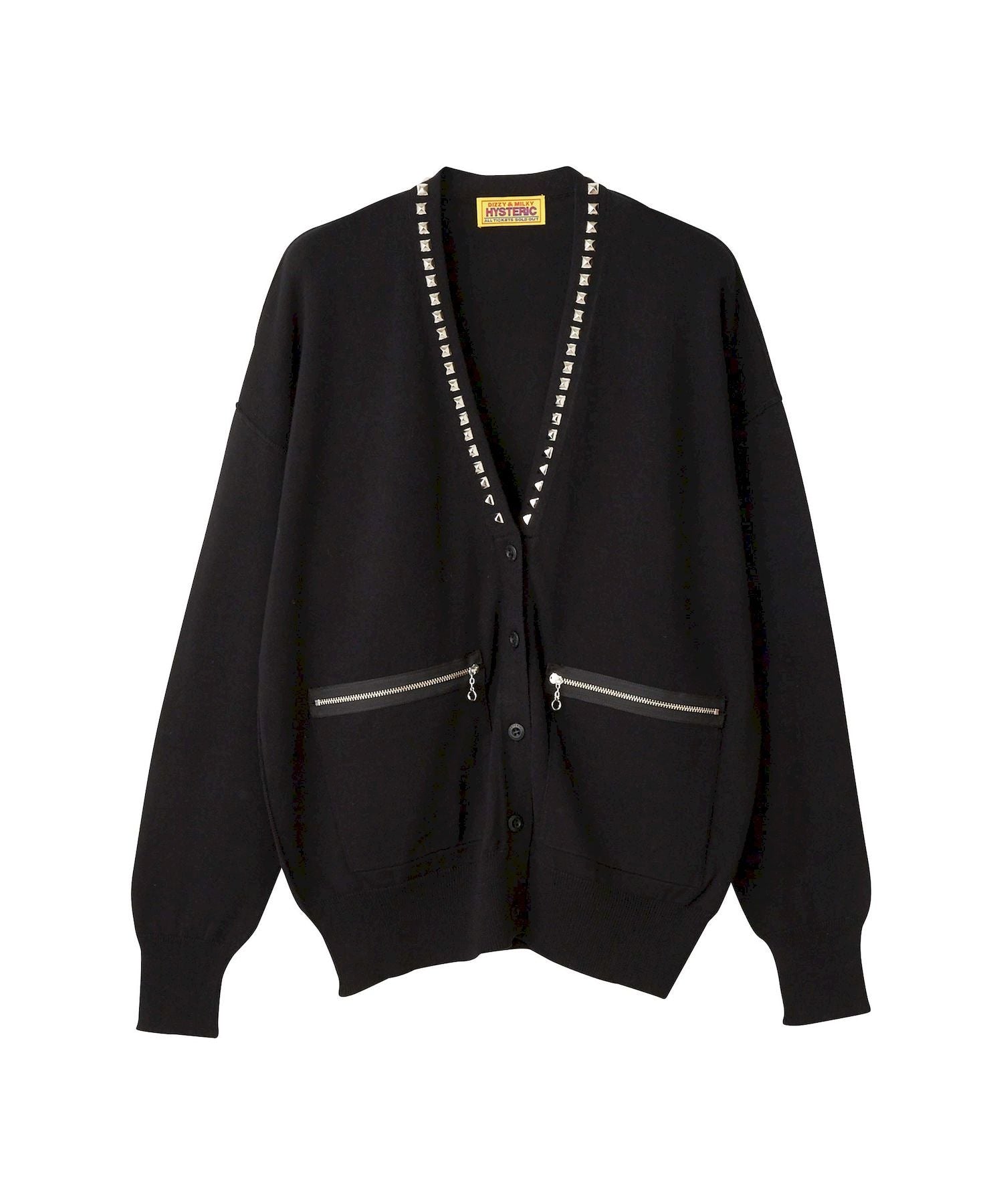 Studs Cardigan - Black