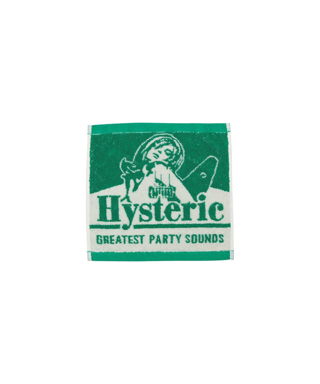 Guitar Girl Towel Handkerchief - Green