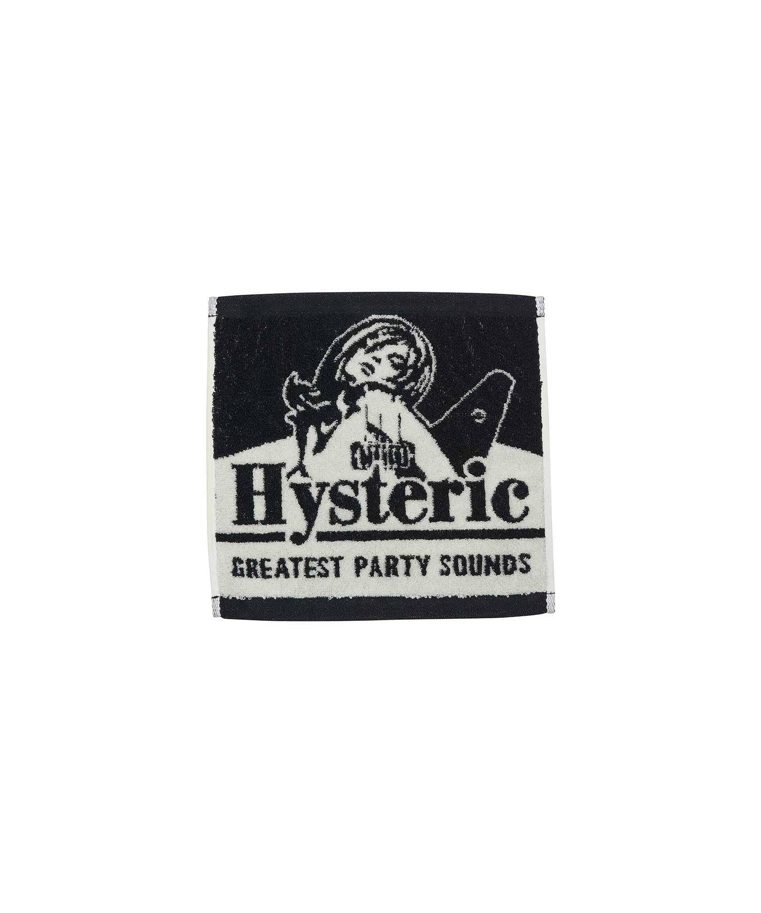 Guitar Girl Towel Handkerchief - Black