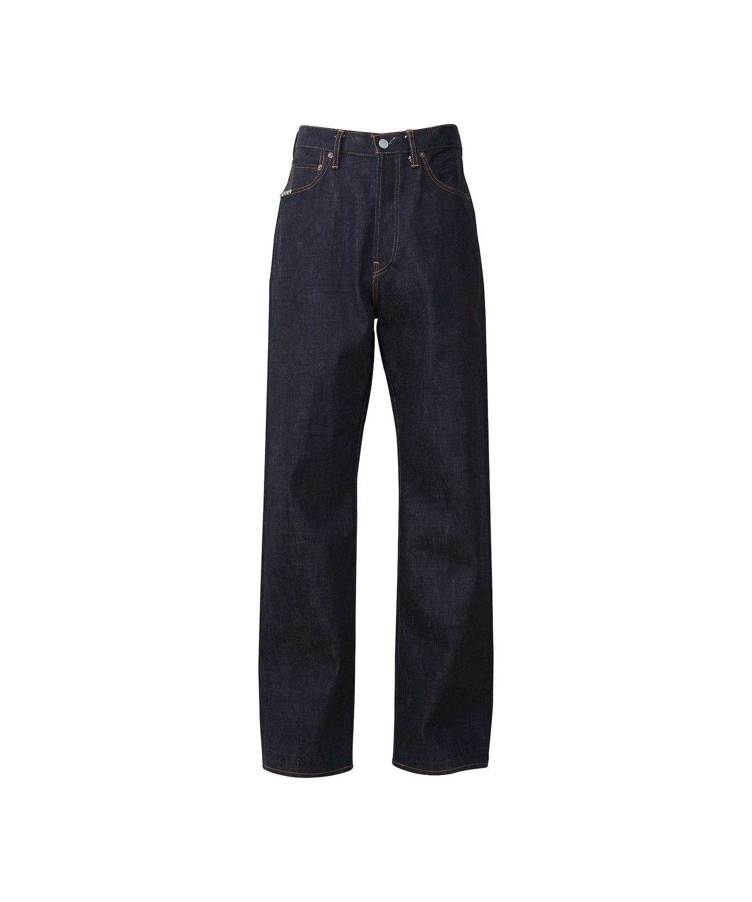 Rigid Straight Baggy Denim Pants - Indigo Blue
