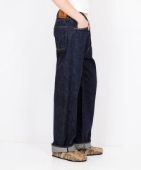 Rigid Straight Baggy Denim Pants