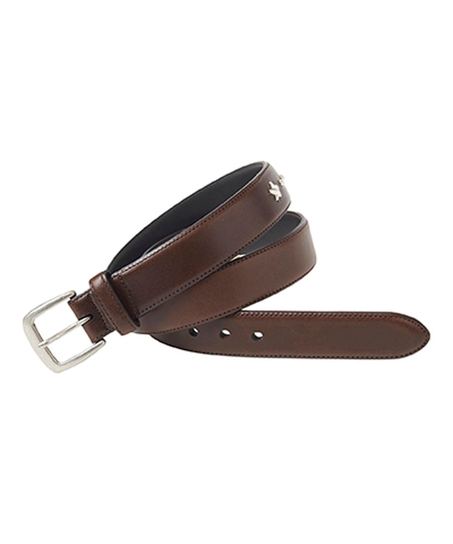 SIMPLE STUDS Belt - Dark Brown