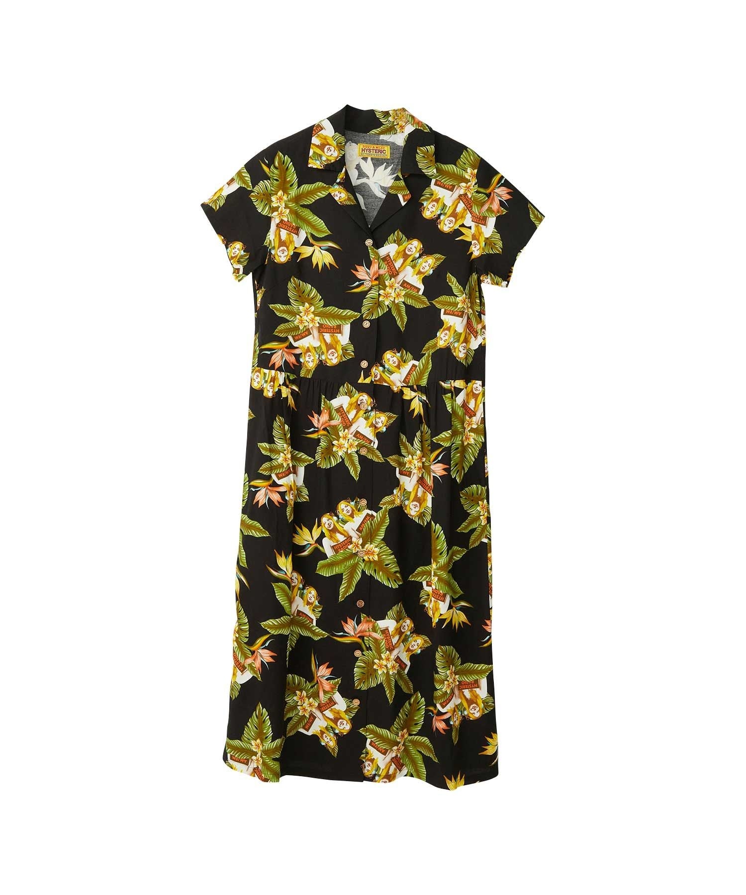 Tropic Channel Pattern Aloha One-Piece - Black Other