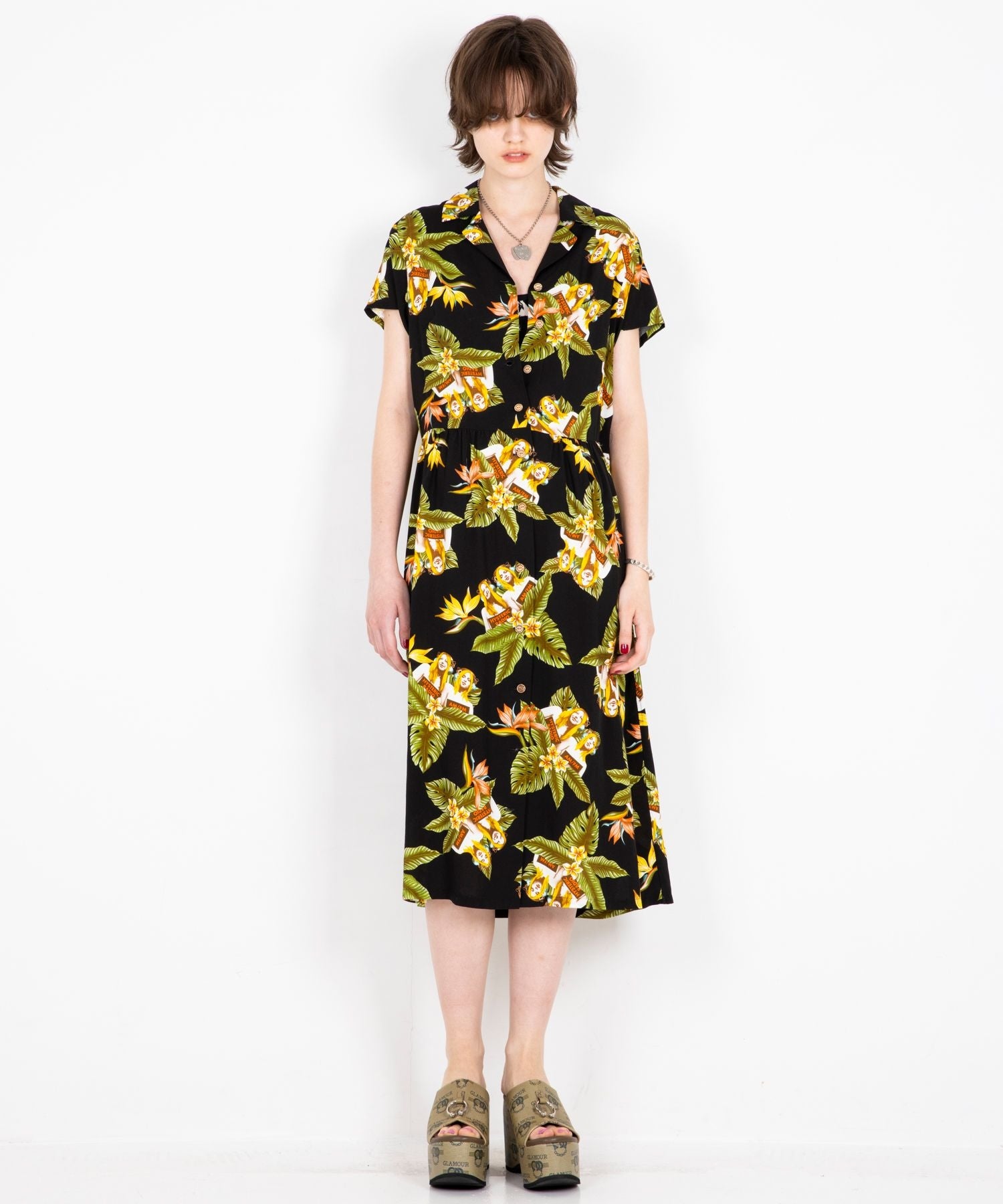 Tropic Channel Pattern Aloha One-Piece