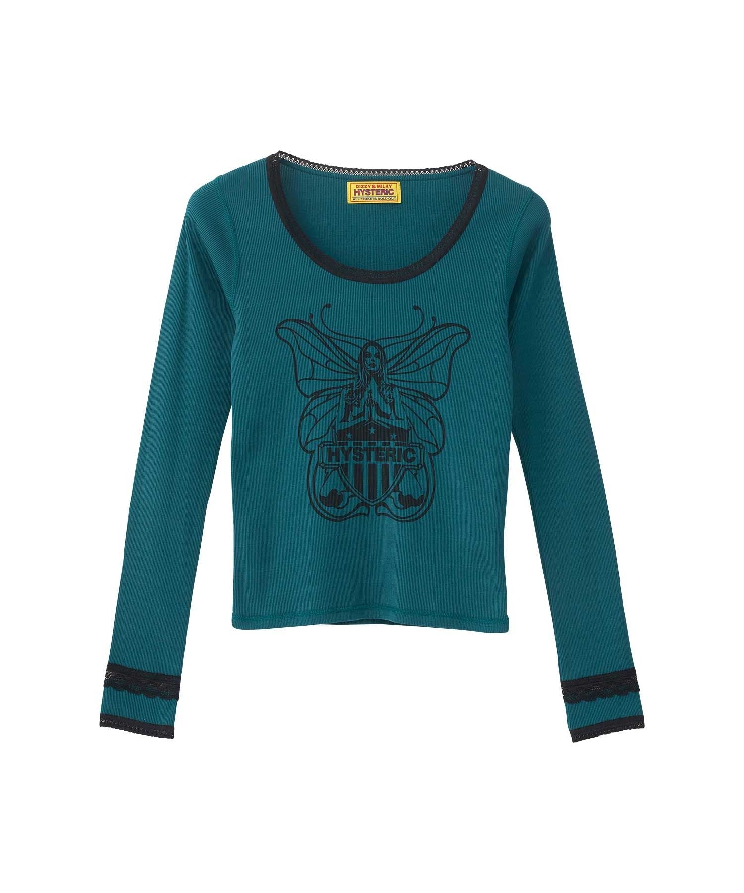 LEVITATED GIRL Chibi T-Shirt - Green