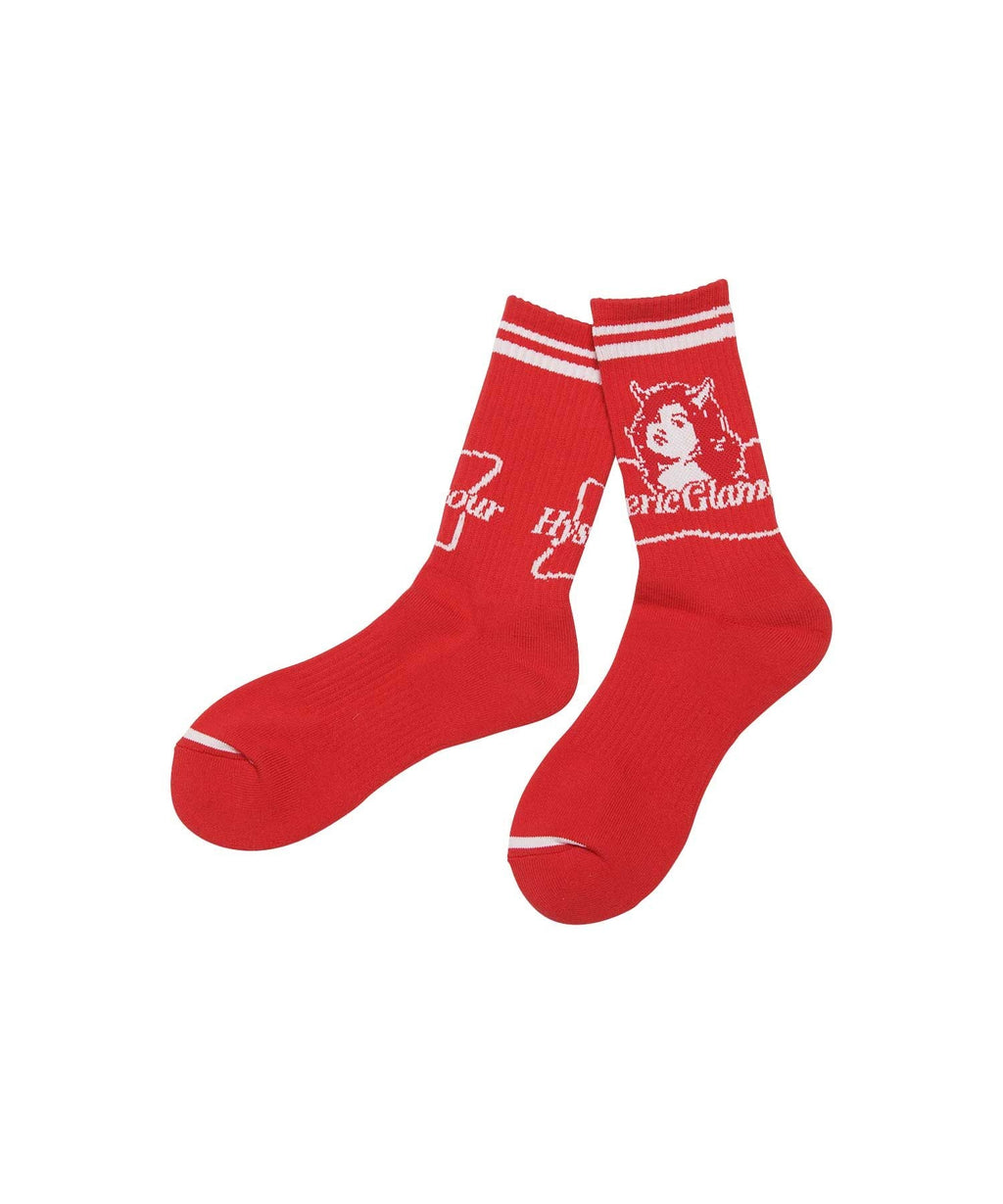 2TONE DEVIL WOMAN Sports Socks - Red