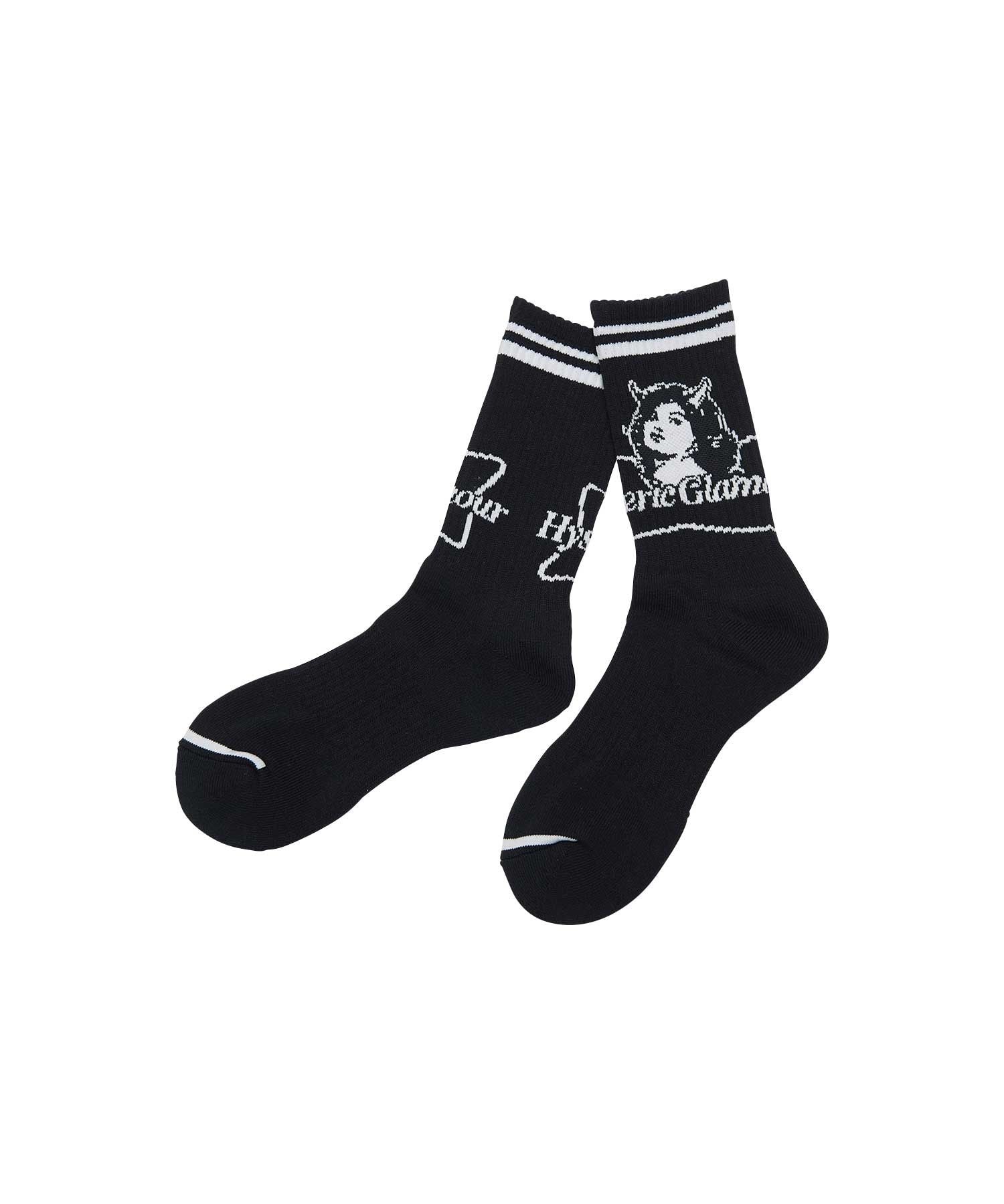 2TONE DEVIL WOMAN Sports Socks - Black