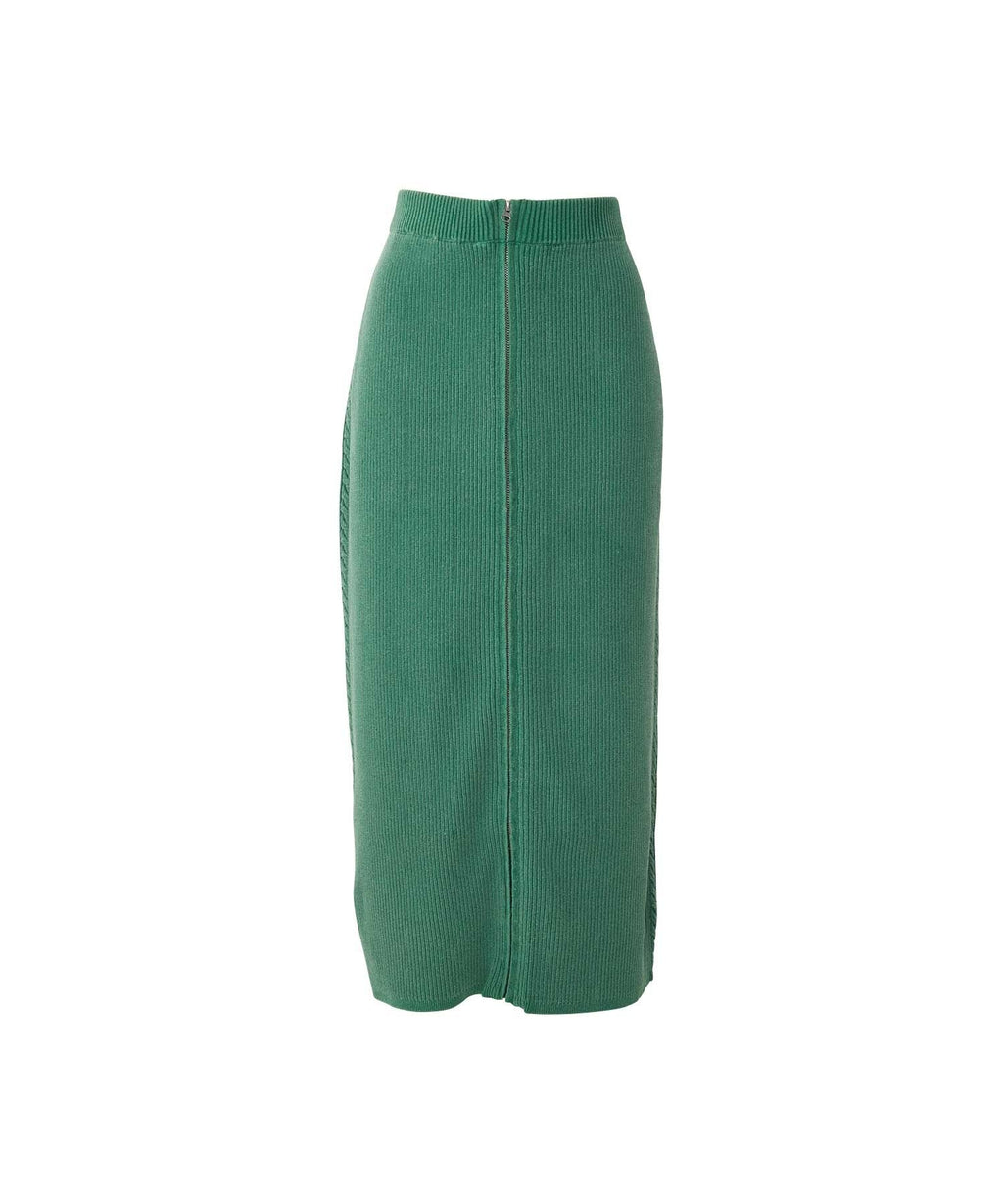 Speedster Front Zip Tight Skirt - green