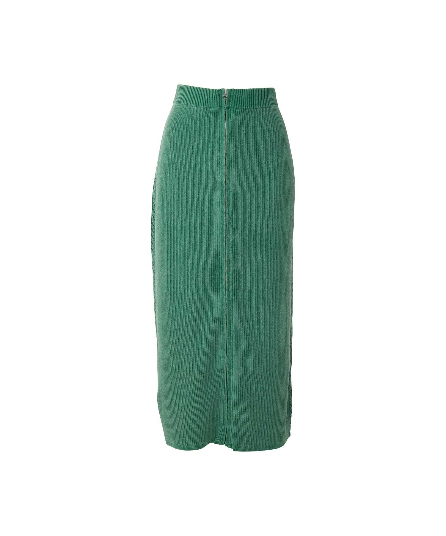 Speedster Front Zip Tight Skirt - green
