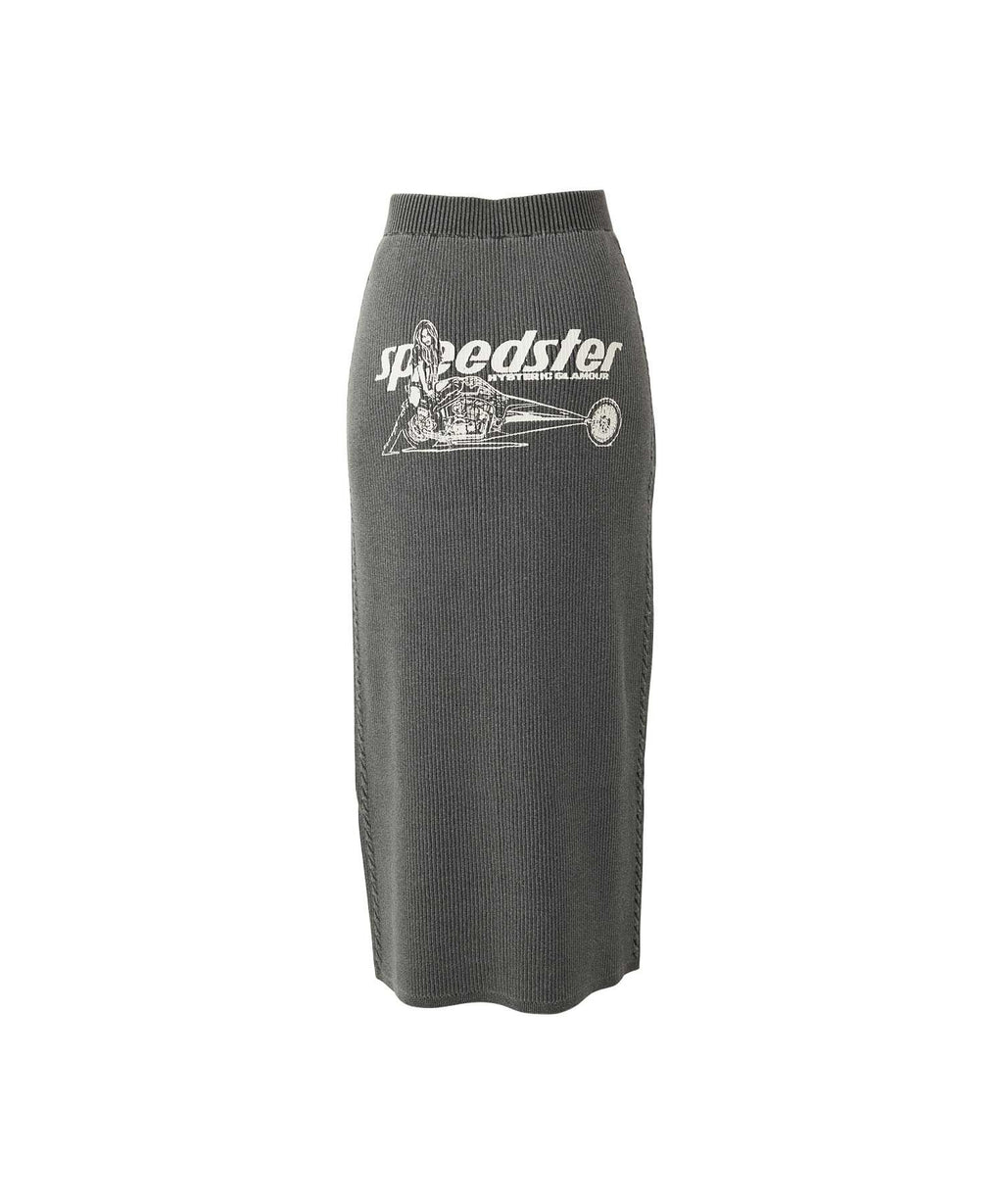 Speedster Front Zip Tight Skirt - black