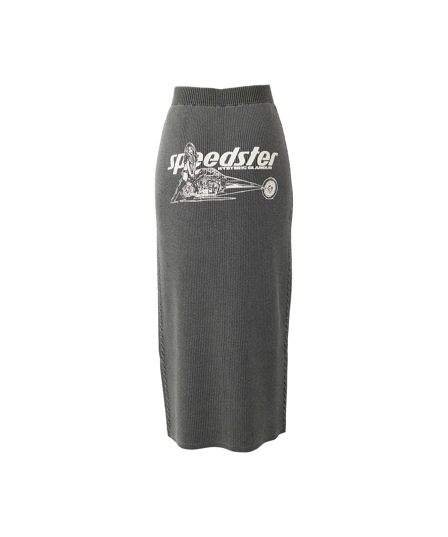 Speedster Front Zip Tight Skirt - black