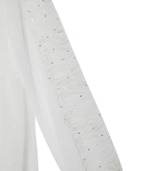 Snake Loop Embroidered Frill One-Piece
