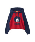 APPLE GIRL Knit Hoodie - Red