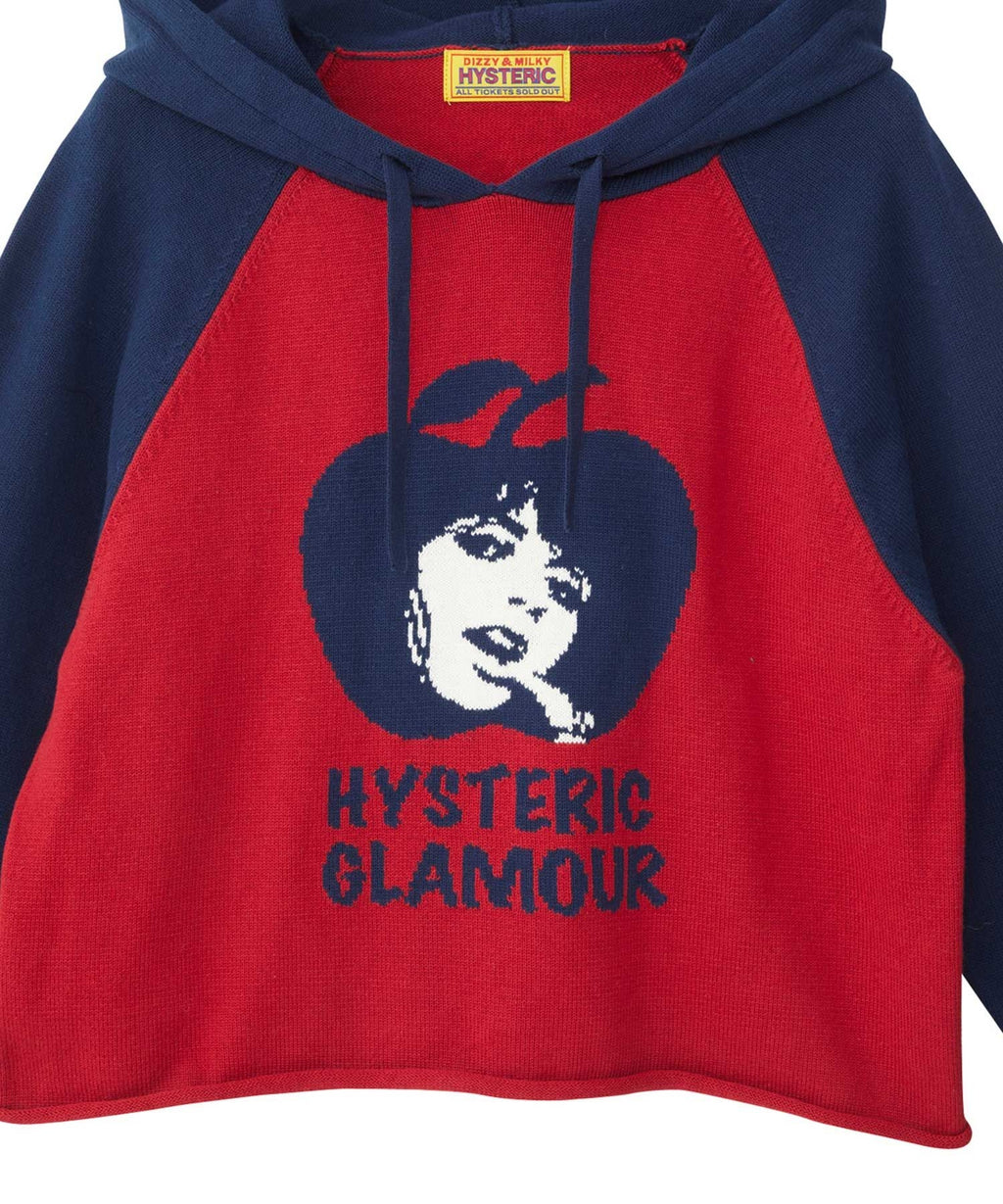 APPLE GIRL Knit Hoodie
