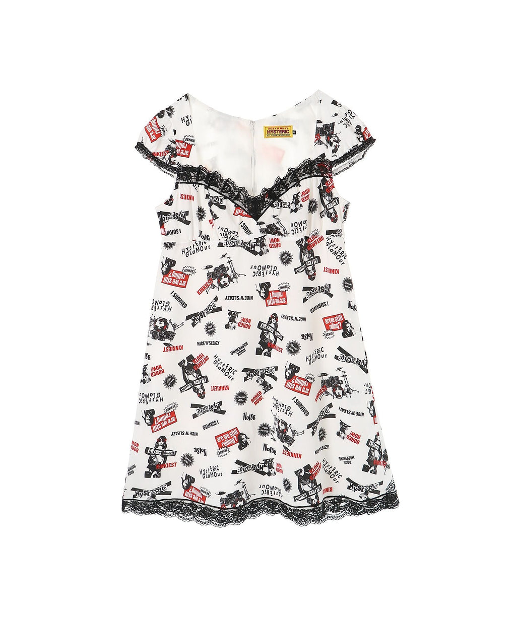 Rock Happening Pattern One Piece - Other White