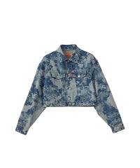 Dropping & Skull Pattern Denim Jacket