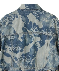 Dropping & Skull Pattern Denim Jacket