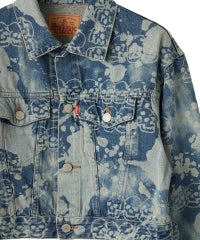 Dropping & Skull Pattern Denim Jacket