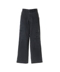 Woman On Skull Stamp Chino Pants - Black