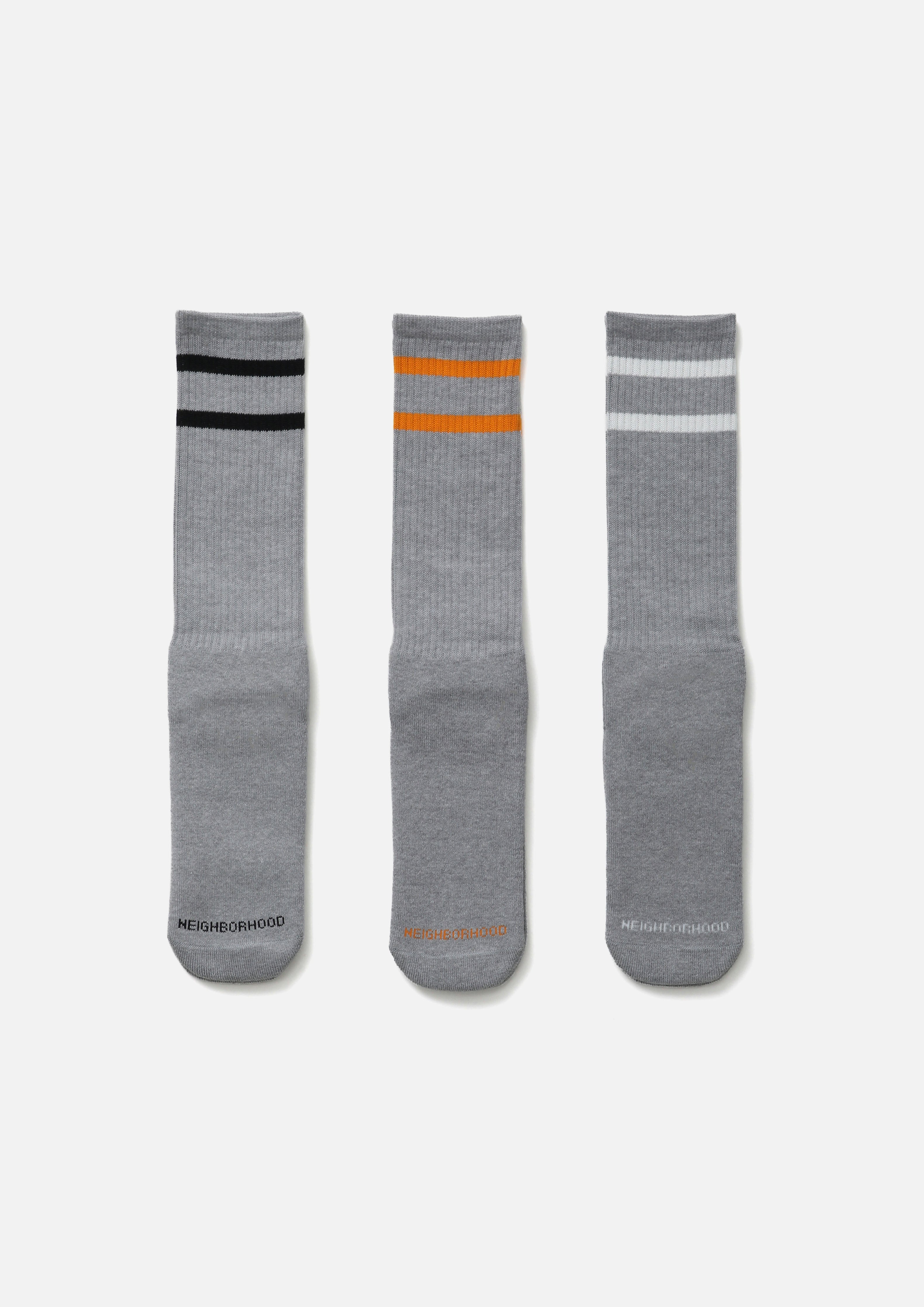 Classic 3 Pack Socks - GRAY