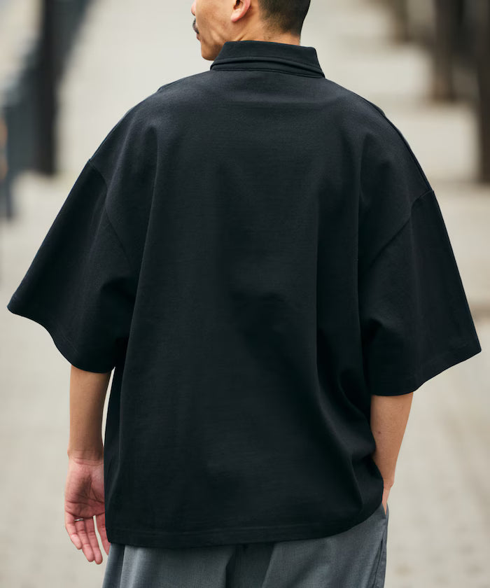 9 oz Heavyweight Big Silhouette heavyweight polo shirt/oversized polo 【limited edition】