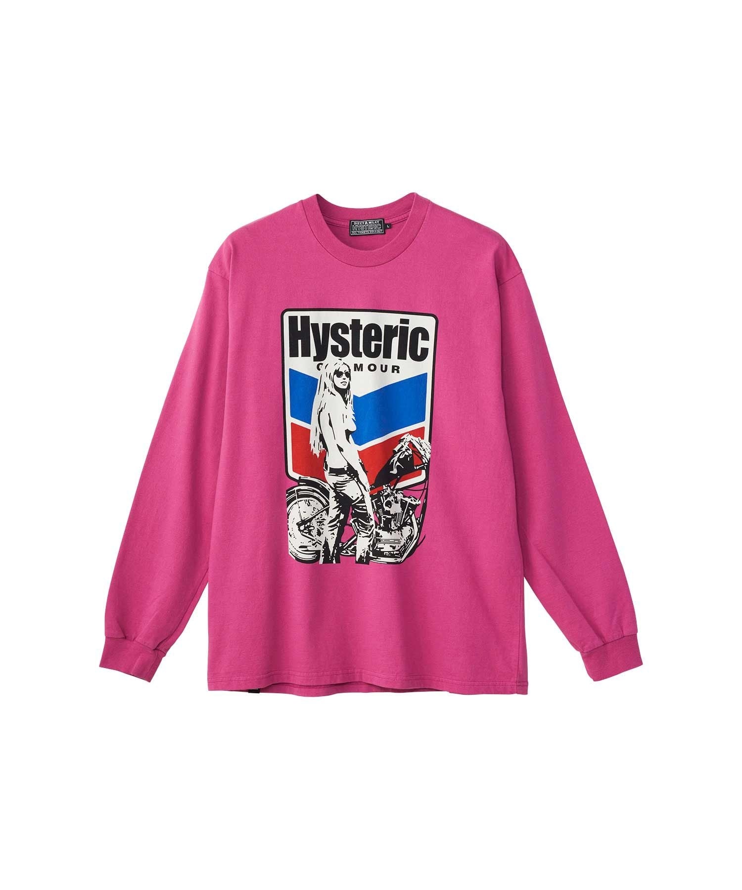 MOTORCYCLE GIRL T-Shirt - Pink