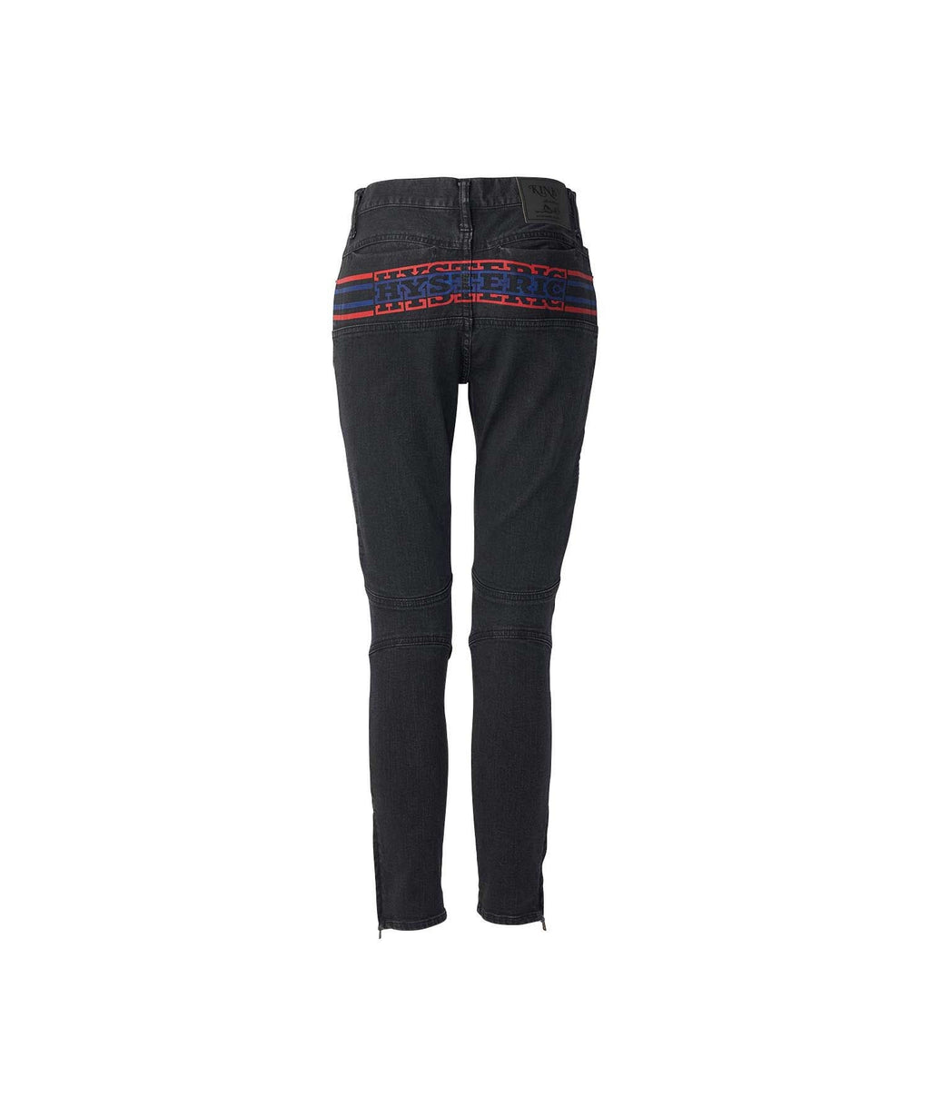 Box Logo Shirring Denim Pants