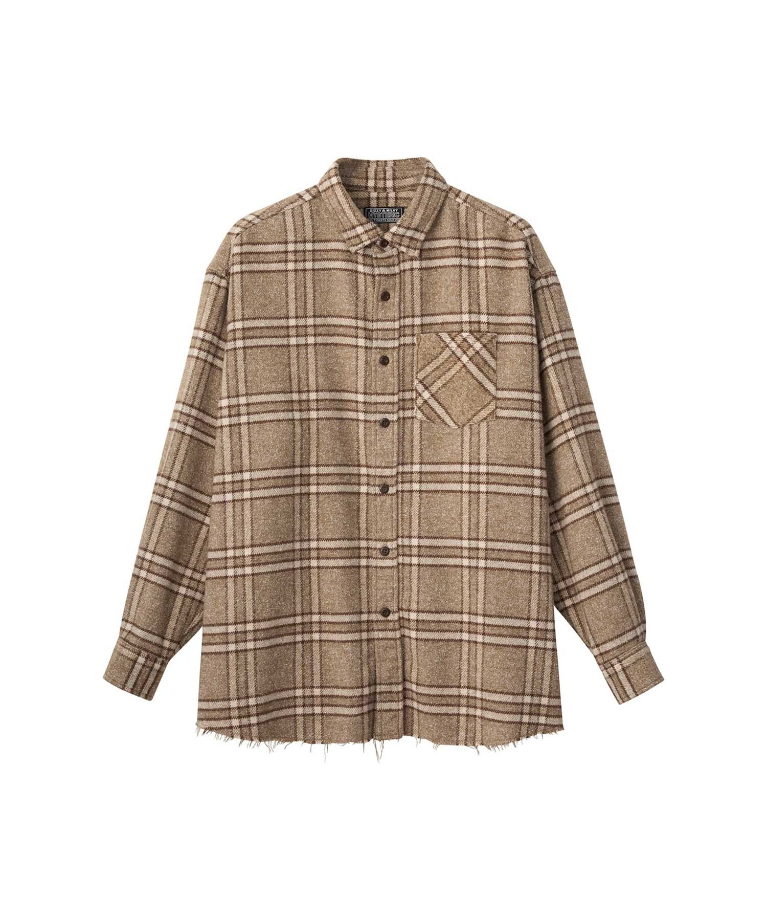 Guitar Girl Embroidered Work Shirt - Other beige shades