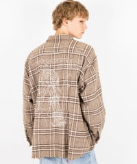 Guitar Girl Embroidered Work Shirt