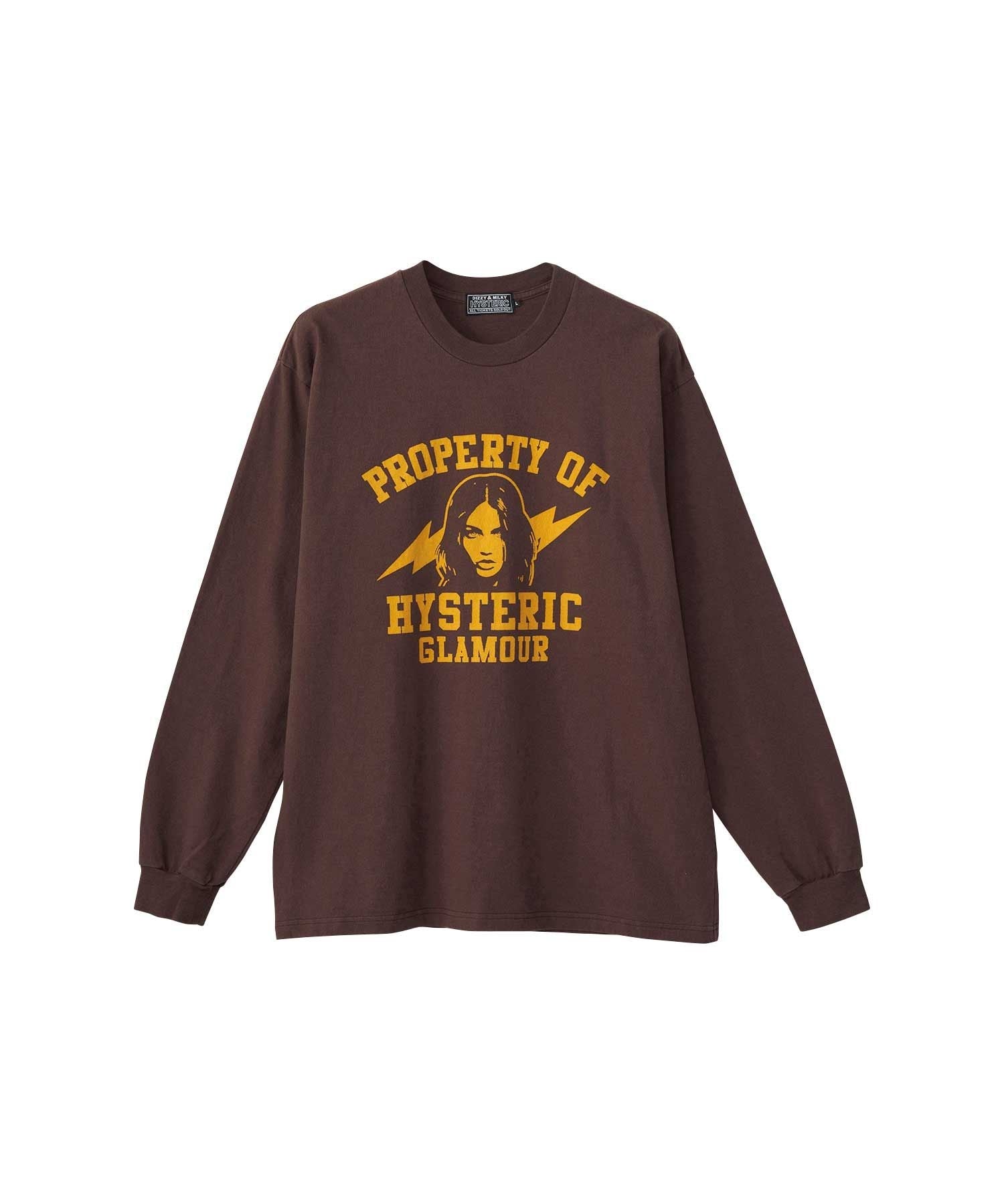 PROPERTY OF HYSTERIC T-Shirt - Brown