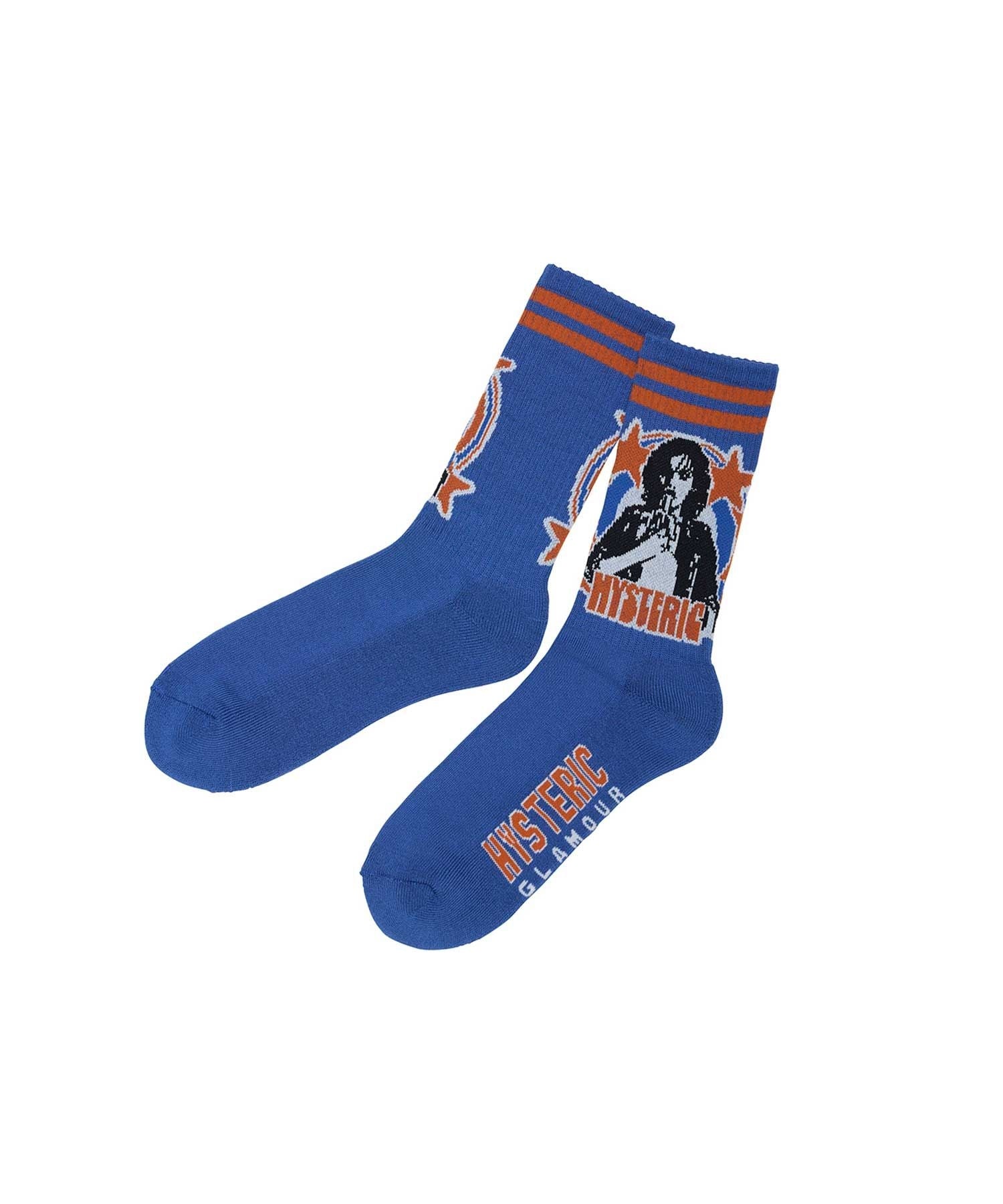 Woman Banana Sports Socks - Blue