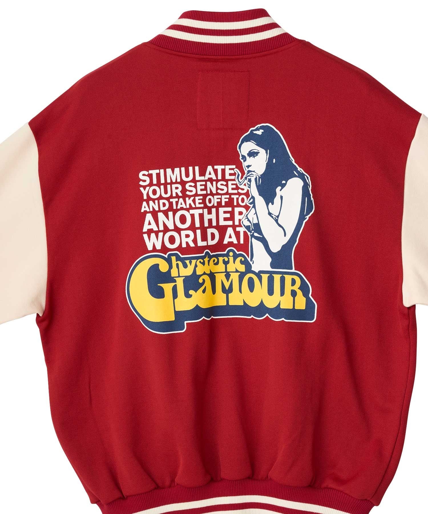 Smoking Girl Patch Varsity Jacket