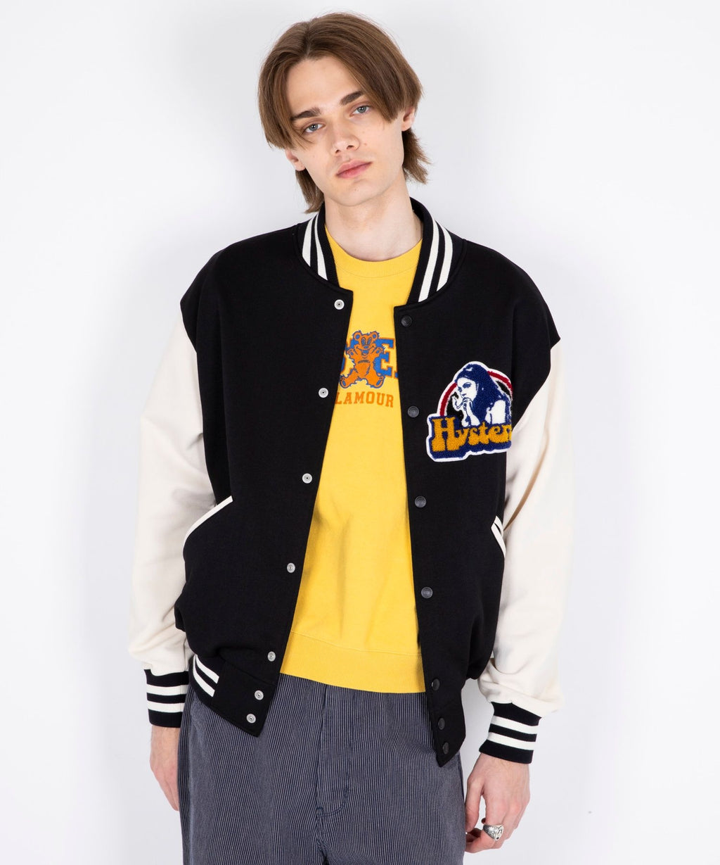 Smoking Girl Patch Varsity Jacket
