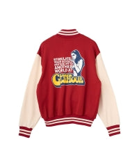 Smoking Girl Patch Varsity Jacket
