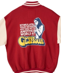 Smoking Girl Patch Varsity Jacket